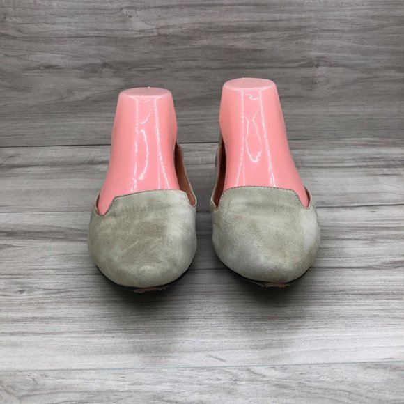 Sigerson Morrison Flats Women's 7.5 B Tan Suede Slip On Pointed Toe Shoes - Picture 5 of 12